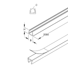 NIEDAX - LC-Minikanal, für 1 Leitung, 5,8x7,8x2000 mm