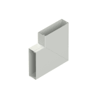 NIEDAX - Vertikaleck 90° mit Deckel, 80x80 mm