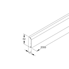 NIEDAX - Sockelleistenoberteil, 52x17x2000 mm