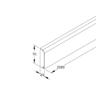 NIEDAX - Sockelleistenoberteil, 70x20x2000 mm
