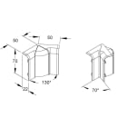 NIEDAX - Inneneck 70°-130°, variabel, 70x22 mm