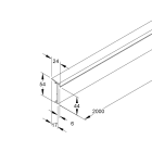 NIEDAX - Teppichleistenoberteil, 54x24x2000 mm