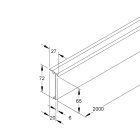 NIEDAX - Teppichleistenoberteil, 72x27x2000 mm
