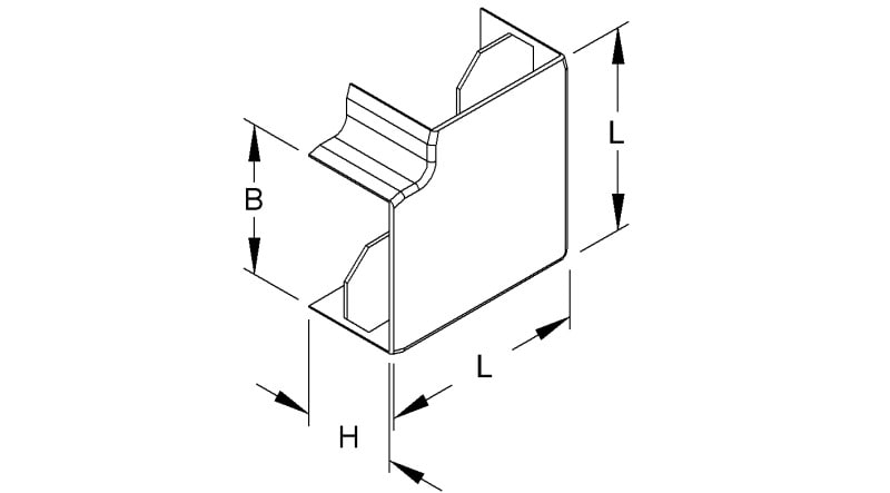 NIEDAX - Flachwinkel 90°, mit Laschen, 38x40 mm