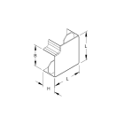 NIEDAX - Flachwinkel 90°, mit Laschen, 38x40 mm