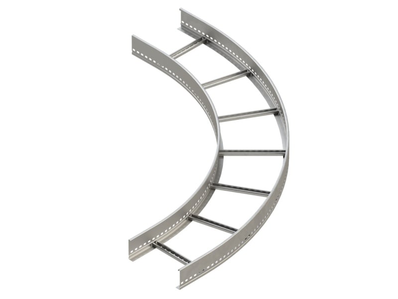 NIEDAX - Bogen 90° für KSL, groß, 100X600 mm, mit gelochten Seitenholmen