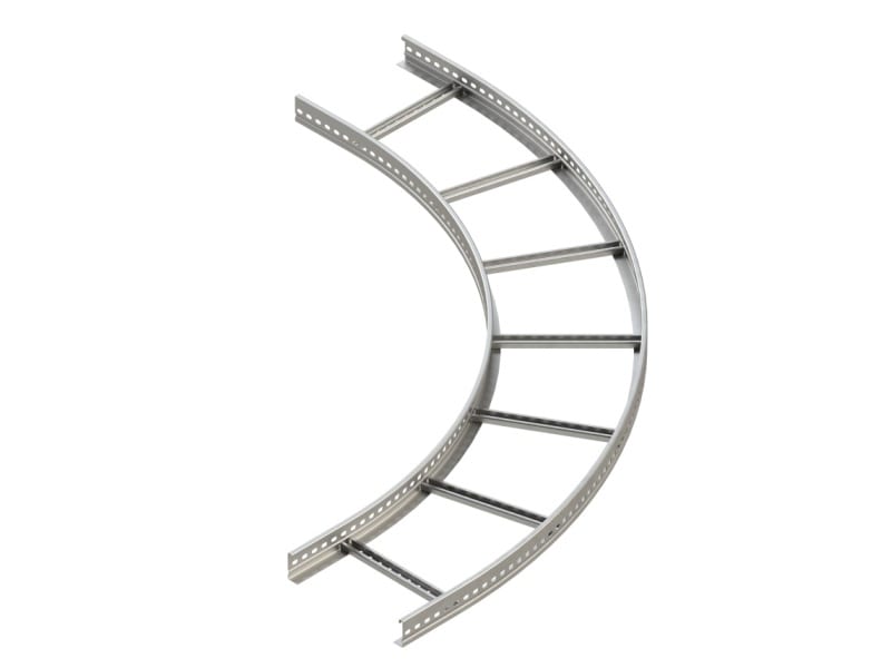NIEDAX - Bogen 90° für KSL, groß, 60x400 mm, mit gelochten Seitenholmen