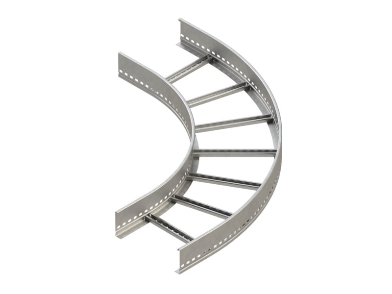 NIEDAX - Bogen 90° für KSL, klein, 100X600 mm, mit gelochten Seitenholmen