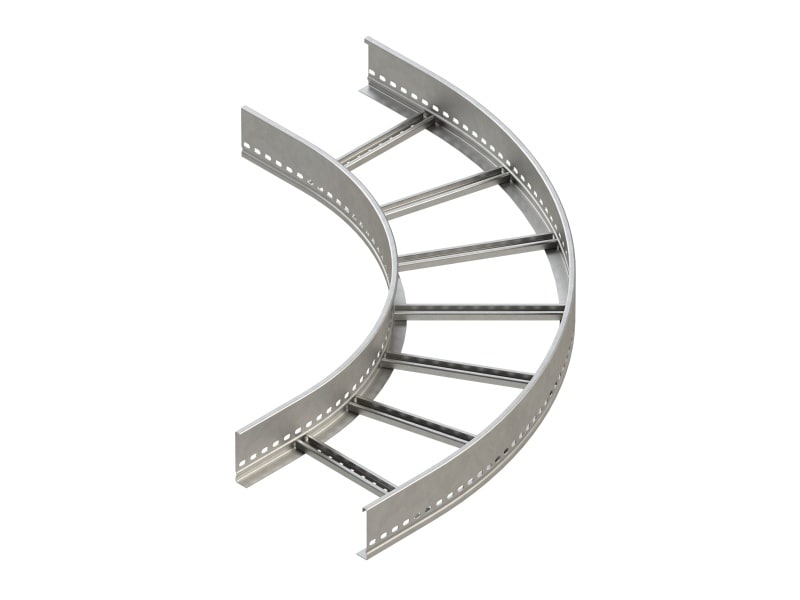 NIEDAX - Bogen 90° für KSL, klein, 100X600 mm, mit gelochten Seitenholmen