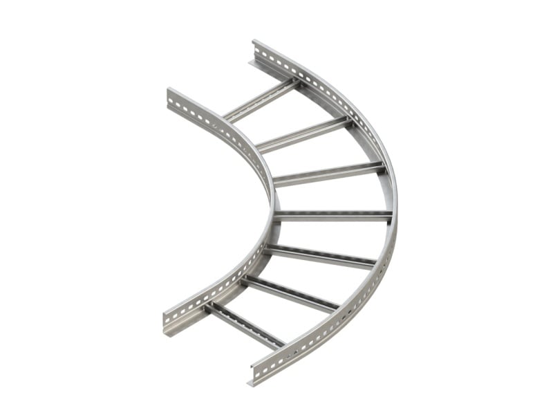 NIEDAX - Bogen 90° für KSL, klein, 60x600 mm, mit gelochten Seitenholmen