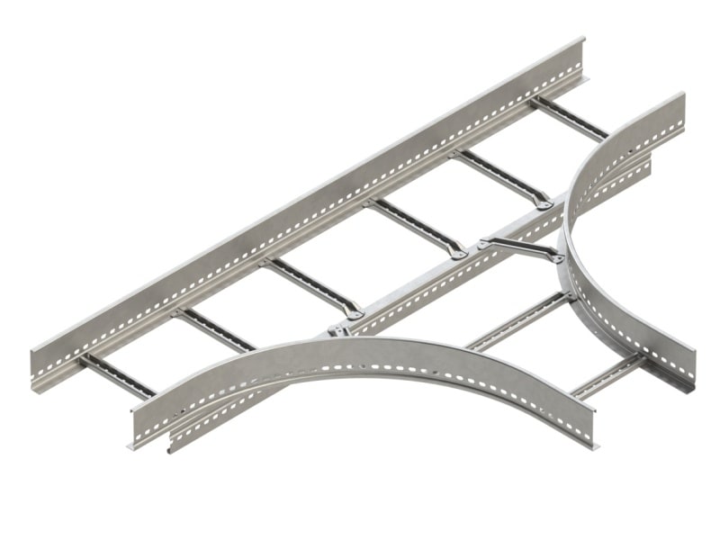 NIEDAX - Anbau T-Stück für KSL, 100X500 mm, mit gelochten Seitenholmen