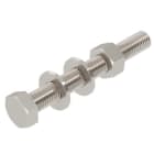 OBO BETTERMANN - Sechskantschraube mit Mutter und Scheiben M12x100 Edelstahl, rostfrei A2 1.4301 blank, nachbehandelt