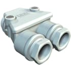 OBO BETTERMANN - Zwillingskabelverschraubung M20 Duroplast, Aminoplast UF Typ 131.5 lichtgrau RAL 7035