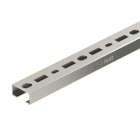 OBO BETTERMANN - Profilschiene gelocht, Schlitzweite 17mm 2000x35x18 Edelstahl, rostfrei A2 1.4301 blank, nachbehandelt