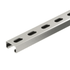OBO BETTERMANN - Profilschiene gelocht, Schlitzweite 22mm 3000x41x21 Edelstahl, rostfrei A2 1.4301 blank, nachbehandelt