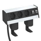 OBO BETTERMANN - Deskbox mit Befestigungszwinge Aluminium alu