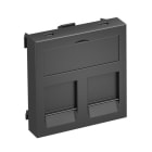 OBO BETTERMANN - Datentechnikträger für 2 Anschlussmodule Typ B 45x45mm Polycarbonat schwarzgrau RAL 7021