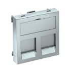 OBO BETTERMANN - Datentechnikträger für 2 Anschlussmodule Typ C 45x45mm Polycarbonat alu lackiert