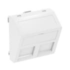 OBO BETTERMANN - Datentechnikträger für 2 Anschlussmodule Typ F 45x45mm Polycarbonat reinweiß RAL 9010