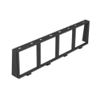 OBO BETTERMANN - Einbaurahmen für 4 x 1 Modul 45 Polycarbonat/Acrylnitril-Butadien-Styrol graphitschwarz RAL 9011