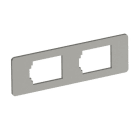 OBO BETTERMANN - Montageplatte mit 2 x Lochbild Typ B 77x24x1,5 Edelstahl, rostfrei A2 1.4301