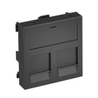 OBO BETTERMANN - Datentechnikträger für 2 Anschlussmodule Typ RM 45x45mm Polycarbonat schwarzgrau RAL 7021