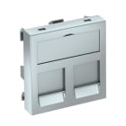 OBO BETTERMANN - Datentechnikträger für 2 Anschlussmodule Typ RM 45x45mm Polycarbonat alu lackiert