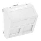 OBO BETTERMANN - Datentechnikträger für 2 Anschlussmodule Typ RM 45x45mm Polycarbonat reinweiß RAL 9010