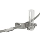 OBO BETTERMANN - Leitungshalter mit Spannband für isCon-Ableitung grau Ø26mm Edelstahl, rostfrei A2 1.4301 lichtgrau