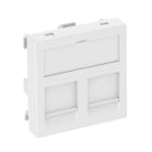 OBO BETTERMANN - Datentechnikträger für 2 Anschlussmodule Typ RM 45x45mm Polycarbonat reinweiß RAL 9010