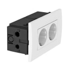 OBO BETTERMANN - Steckdoseneinheit Modul 45, 2fach 84x140x59mm Polycarbonat reinweiß RAL 9010