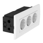 OBO BETTERMANN - Steckdoseneinheit Modul 45, 3fach 84x185x59mm Polycarbonat reinweiß RAL 9010
