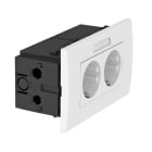OBO BETTERMANN - Steckdoseneinheit Modul 45, 2fach 84x140x59mm Polycarbonat reinweiß RAL 9010