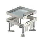 OBO BETTERMANN - Quadratische Kassette mit Schnurauslass 200x200mm Edelstahl, rostfrei A2 1.4301