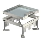 OBO BETTERMANN - Quadratische Kassette mit Schnurauslass 243x243mm Edelstahl, rostfrei A2 1.4301