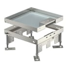 OBO BETTERMANN - Quadratische Kassette mit Schnurauslass 243x243mm Edelstahl, rostfrei A2 1.4301