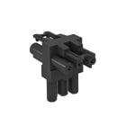 OBO BETTERMANN - Verteilerblock T-Form 1 Eingang / 2 Ausgänge 3-polig schwarz
