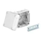 OBO BETTERMANN - Kabelabzweigkasten mit hohem Deckel 114x114x76 Polypropylen / Polycarbonat lichtgrau RAL 7035