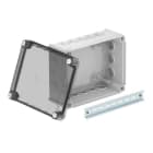 OBO BETTERMANN - Kabelabzweigkasten mit hohem transparentem Deckel 240x190x115 Polypropylen / Polycarbonat lichtgrau RAL 7035