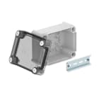 OBO BETTERMANN - Kabelabzweigkasten geschlossen mit hohem transparentem Deckel 150x116x83 Polypropylen / Polycarbonat lichtgrau RAL 7035