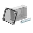 OBO BETTERMANN - Kabelabzweigkasten geschlossen mit hohem transparentem Deckel 190x150x94 Polypropylen / Polycarbonat lichtgrau RAL 7035