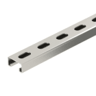 OBO BETTERMANN - Profilschiene gelocht, Schlitzweite 22mm 500x41x21 Edelstahl, rostfrei A2 1.4301 blank, nachbehandelt