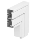 OBO BETTERMANN - Flachwinkel Alu starre Form 53x130x225 Aluminium reinweiß RAL 9010