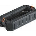 OBO BETTERMANN - Universalträger für 3 Modul45-Geräte 165x76x40 Polyamid graphitschwarz RAL 9011