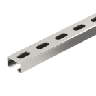 OBO BETTERMANN - Profilschiene gelocht, Schlitzweite 18mm 2000x40x22,5 Edelstahl, rostfrei A4 1.4571 blank, nachbehandelt