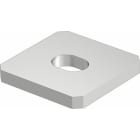 OBO BETTERMANN - Verbindungsplatte mit 1 Loch 40x40x4 Edelstahl, rostfrei A2 1.4301 blank, nachbehandelt