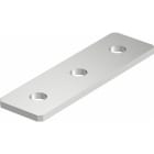OBO BETTERMANN - Verbindungsplatte mit 3 Löchern 150x40x4 Edelstahl, rostfrei A2 1.4301 blank, nachbehandelt