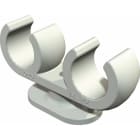 OBO BETTERMANN - Sockel-Klemmschelle für 2 Kabel 18-22mm Polypropylen lichtgrau RAL 7035