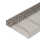 OBO BETTERMANN - Weitspannkabelrinne gelocht, Boden gesickt 110x600x6000 Edelstahl, rostfrei A2 1.4301 blank, nachbehandelt