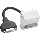 OBO BETTERMANN - Multimediaträger DVI mit Kabel, Buchse-Buchse 45x45mm Polycarbonat reinweiß RAL 9010